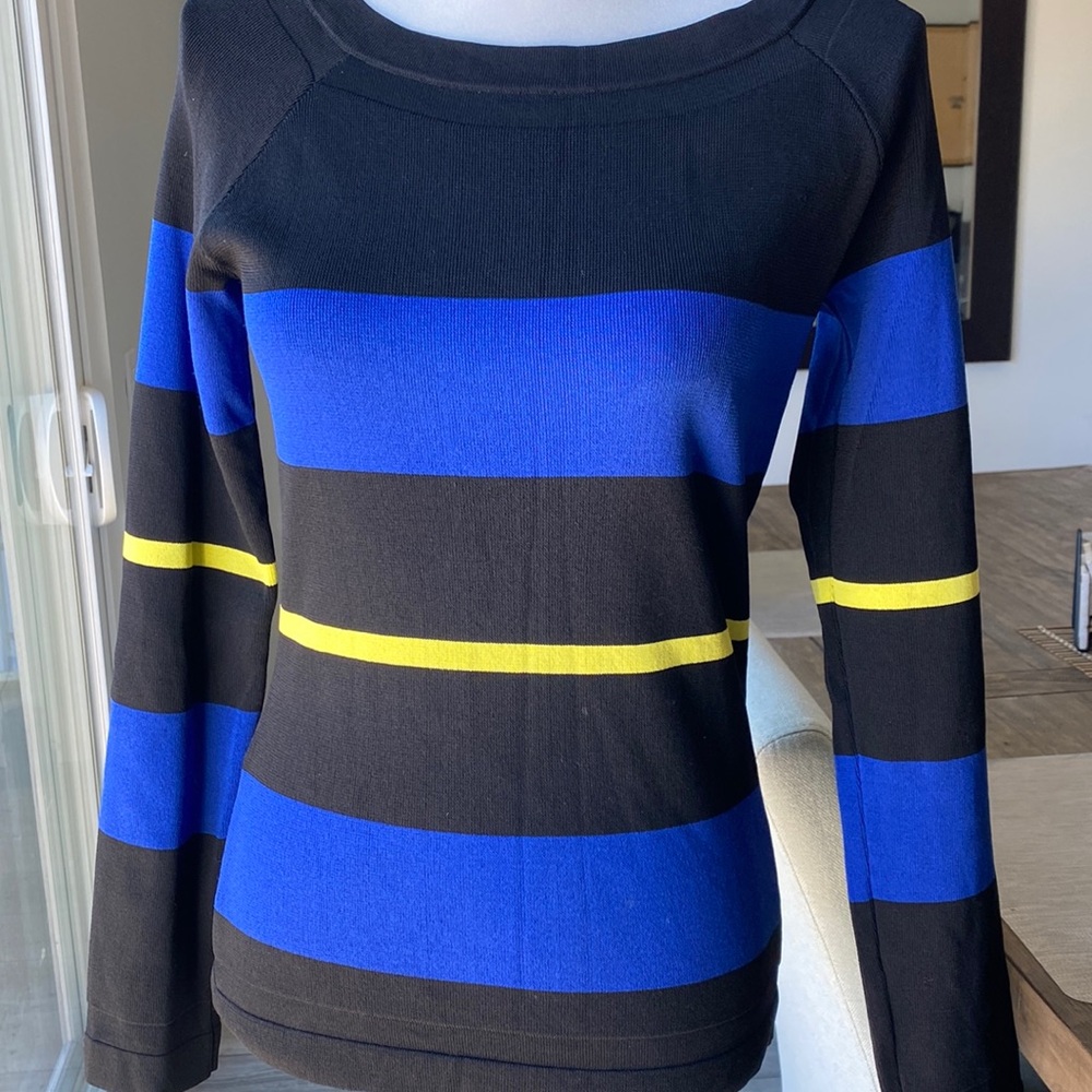 INC boatneck striped sweater M